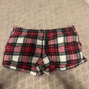 Plaid Pajama Shorts; XL